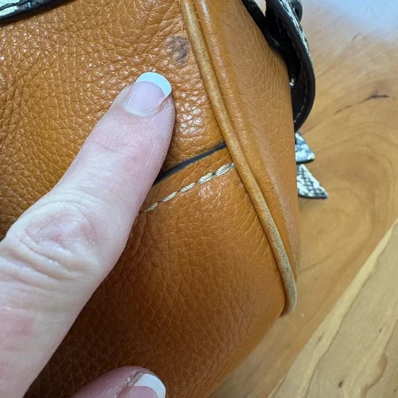 Coach rogue 1941 exotic butterscotch tan purse handbag satchel leather fair - Picture 4 of 15